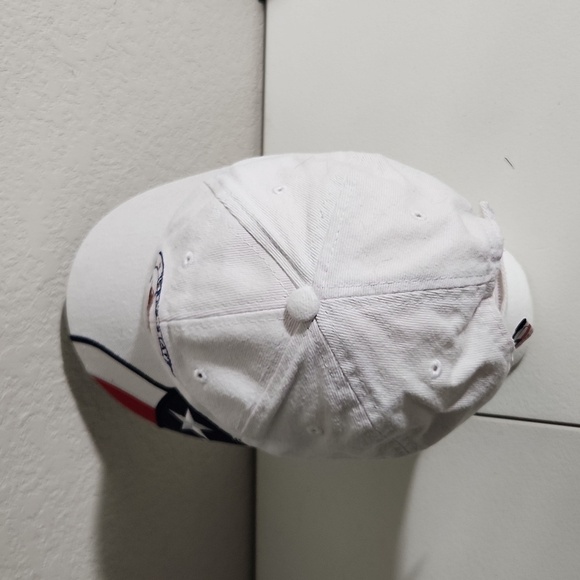 Texas State Hat Rifle Association Rock Point Red White Blue Bull Strap Back - Picture 3 of 16